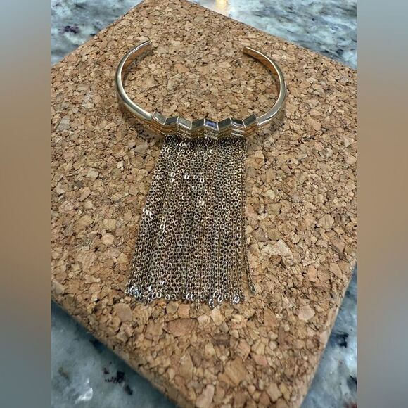 NEW NORDSTROM Elegant Gold Chain Fringe Bracelet - Picture 2 of 6